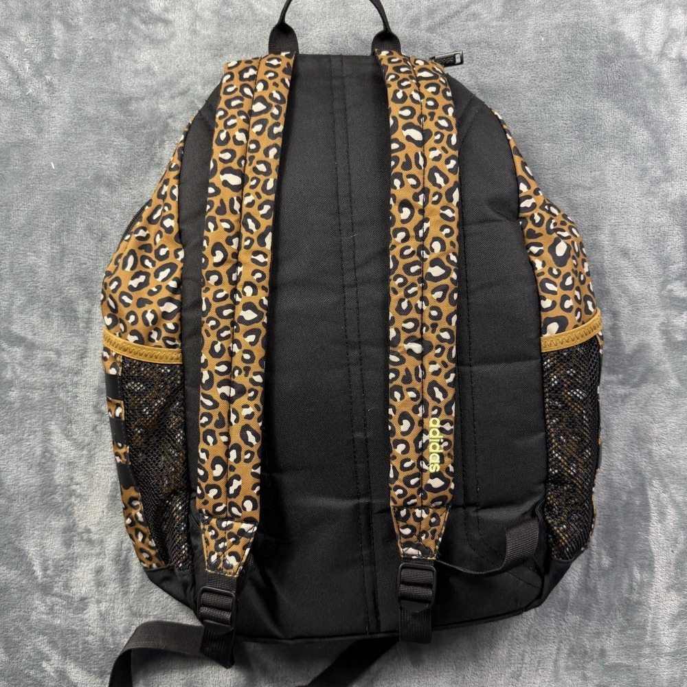 Adidas Classic 3 Stripes Cheetah Print Backpack Large - Picture 7 of 9
